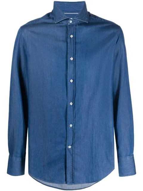 Brunello Cucinelli long-sleeve denim shirt Blue MR6831718C003
