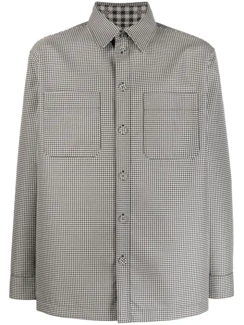 FENDI reversible houndstooth-check jacket Black FW1077AL60