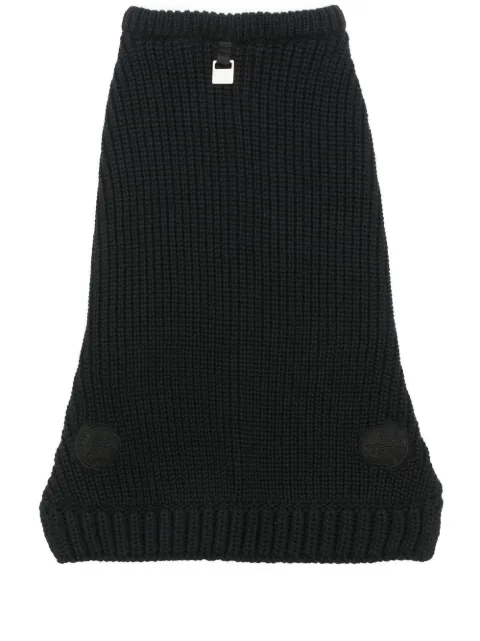 Moncler logo-patch knitted dog-vest Black 3G00012M1218