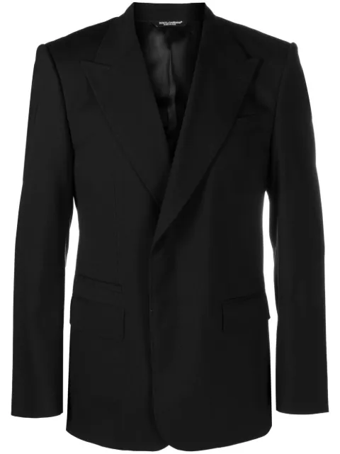 Dolce & Gabbana Sicilia-fit double-breasted blazer Black GKPQMTFUBF2