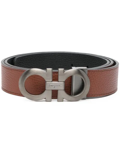 Ferragamo reversible and adjustable Gancini belt Brown 759044