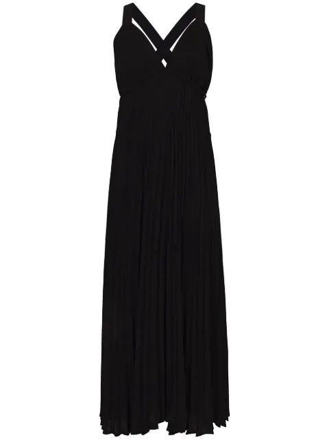 Proenza Schouler White Label Broomstick pleated tank dress Black WL2323302BY252