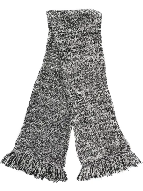 ASPESI fringe-detail wool scarf Black 1E54V034