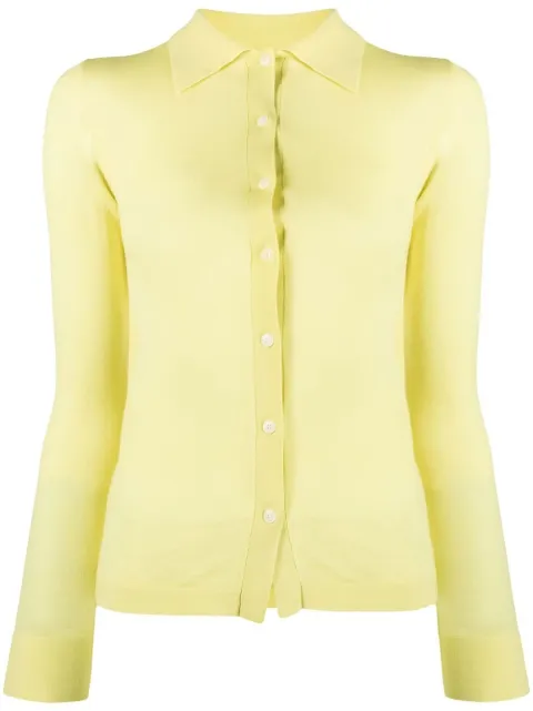Nanushka fine-knit long-sleeve shirt Yellow NW23RSSW01212