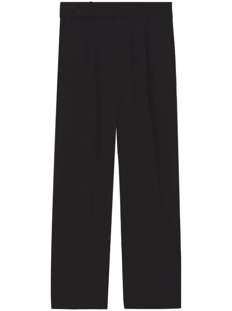 Proenza Schouler White Label Drapey Suiting wide-leg tailored trousers Black WL2326157