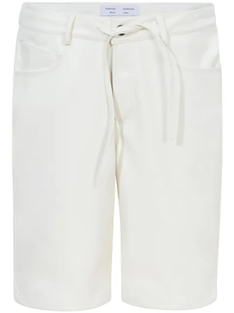 Proenza Schouler White Label faux-leather knee-length shorts White WL2326172LR207