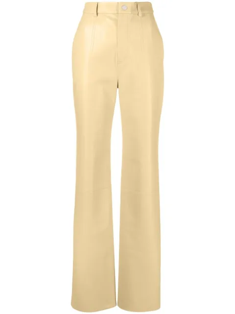 Nanushka high-waist straight trousers Neutrals NW23RSPA02473