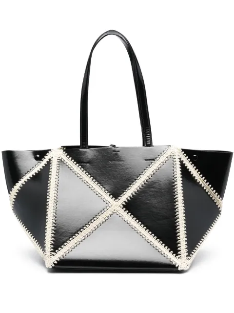 Nanushka whipstitch-trim detail tote bag Black NW23CRBG02499