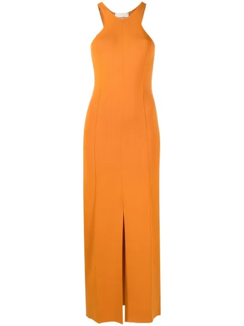 Nanushka sleeveless fitted midi dress Orange NW23RSDR00819