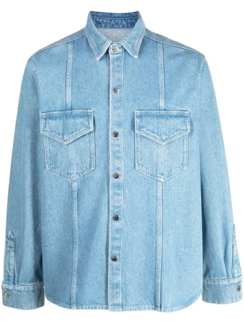 Nanushka button-up denim shirt Blue NM23RSSH02152
