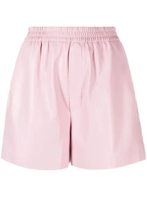 Nanushka faux-leather boxer shorts Pink NW23RSST00132