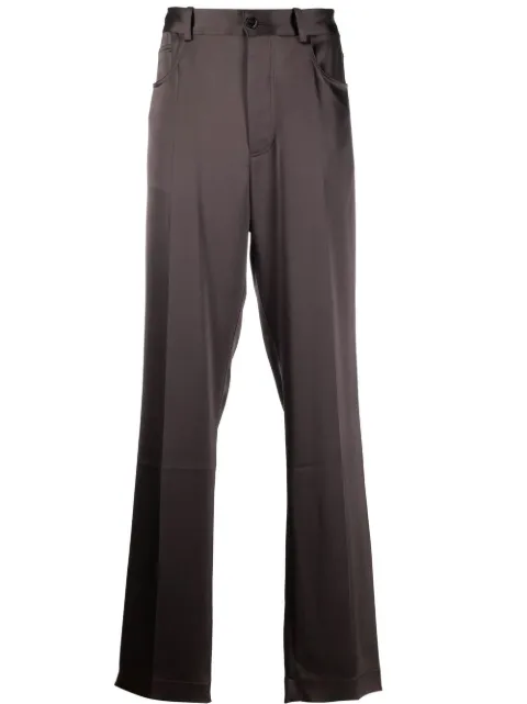 Nanushka mid-rise straight-leg trousers Brown NM23RSPA01079