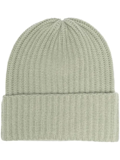Liska rib-knit cashmere beanie Green 387066MARIUS