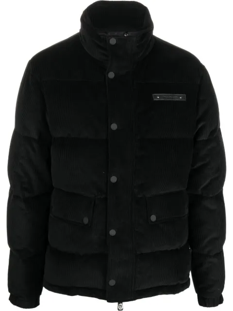 Billionaire corduroy-detail down jacket Black WABCMRB1991PTE003N