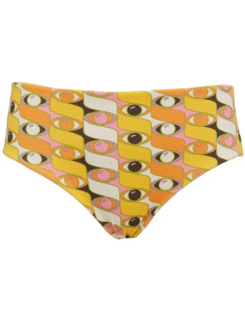 La DoubleJ Boy graphic-print bikini briefs Yellow SWI0030LYC002THE0001