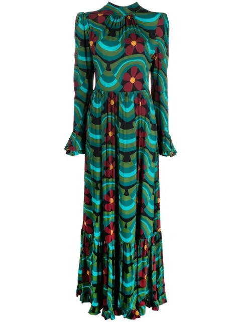 La DoubleJ Visconti maxi dress Green DRE0041VIS001ASH0001