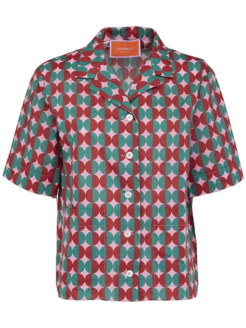 La DoubleJ geometric-print pajama set Red PJM0002COT003MEZ0002