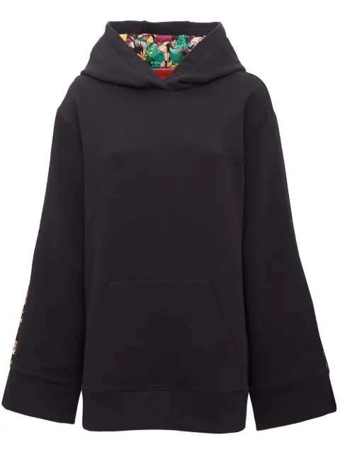 La DoubleJ Girlfriend drawstring hoodie Black SWE0012JER029BLA0009