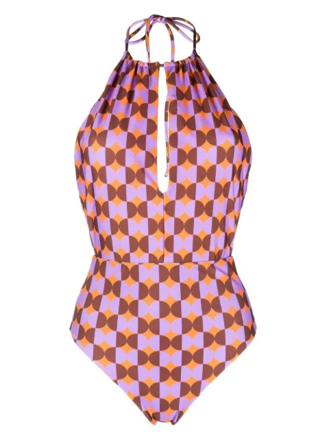 La DoubleJ Esther neck tie swimsuit Purple SWI0035LYC001MEZ0003