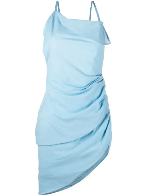 Jacquemus La Robe Saudade draped minidress Blue 213DR1061061