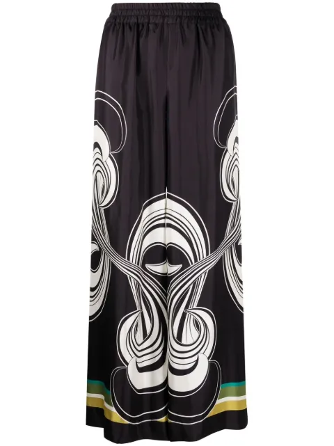 La DoubleJ Placée wide-leg trousers Black TRO0026SIL006RAS0001