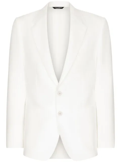 Dolce & Gabbana single-breasted linen blazer White G2RH5TFU4LF