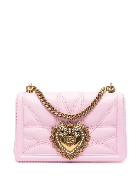 Dolce & Gabbana medium Devotion quilted shoulder bag Pink BB7158AW437