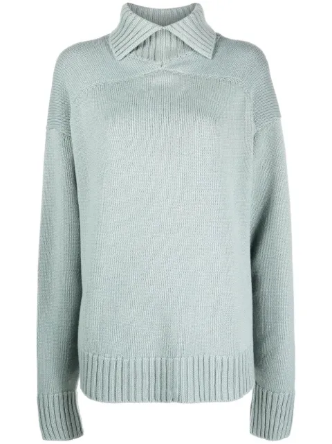 Jil Sander roll-neck loose-fit jumper Grey J02GP0035J13203