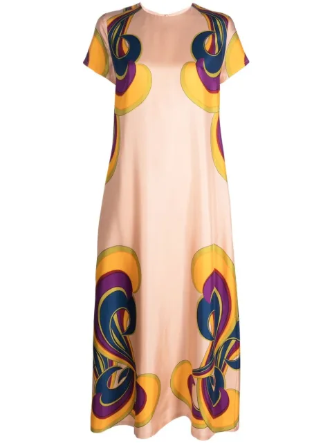 La DoubleJ Swing graphic-print dress Pink DRE0128SIL006RAS0003