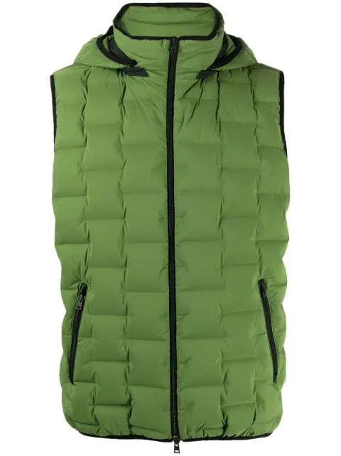 Herno detachable hood padded gilet Green PI00262UL12693