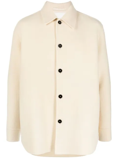 Jil Sander button-up long-sleeved shirt jacket Neutrals J23BN0006J40020