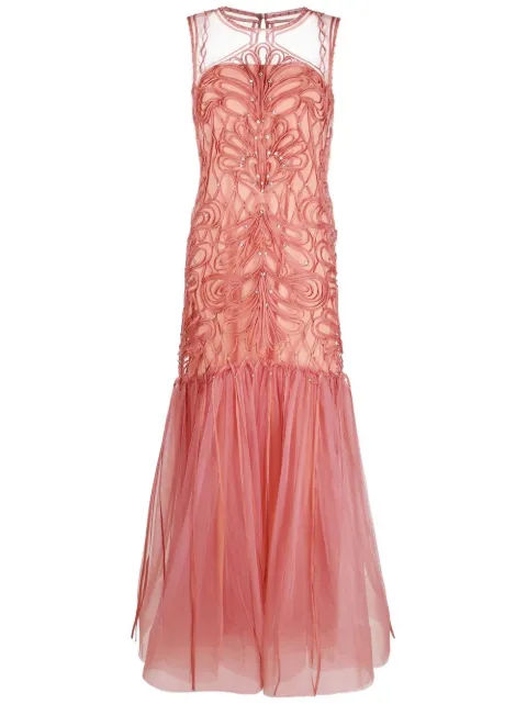 Alberta Ferretti crystal-embellished dress Pink A04516658