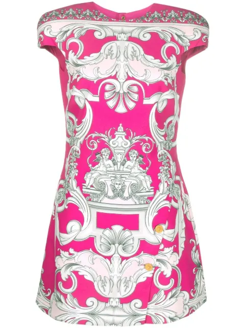 Versace Silver Baroque mini shift dress Pink 10065311A04614