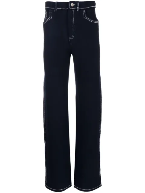 Barrie high-rise wide-leg trousers Blue C85643221