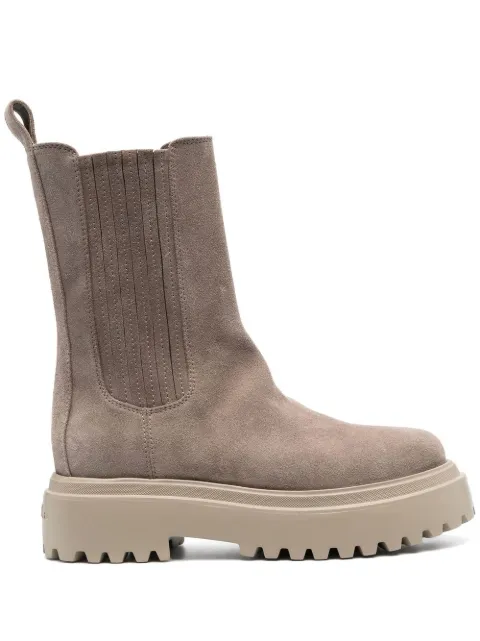 Le Silla 55mm slip-on suede boots Grey 6498T020M1PPBAK