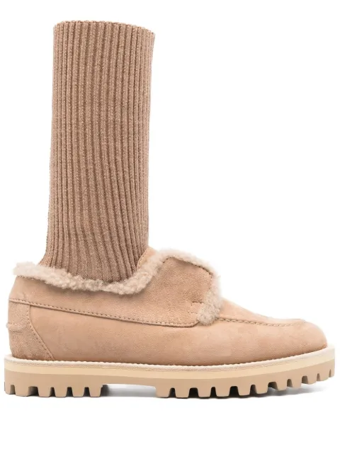 Le Silla suede sock-ankle boots Brown 5185T020M1PPPOW
