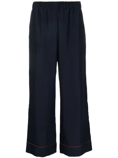 P.A.R.O.S.H. straight-leg cropped trousers Blue D232203ZPALMER