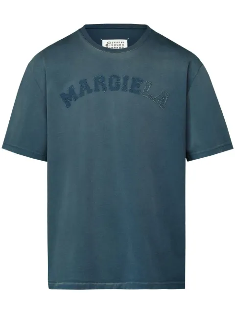 Maison Margiela logo-appliqué jersey T-shirt Blue S50GC0685S23883