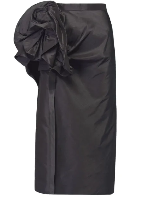 Maison Margiela moiré-effect ruffled midi skirt Black S51ME0005S60450