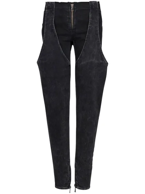 Balmain low-rise washed cotton jeans Black YF0MH031DC59