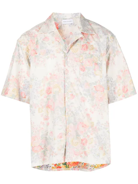 John Elliott shortsleeved floral-print shirt White E050N10994A