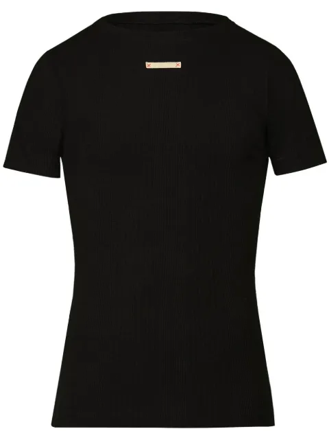 Maison Margiela ribbed-knit T-shirt Black S50GC0688S24430