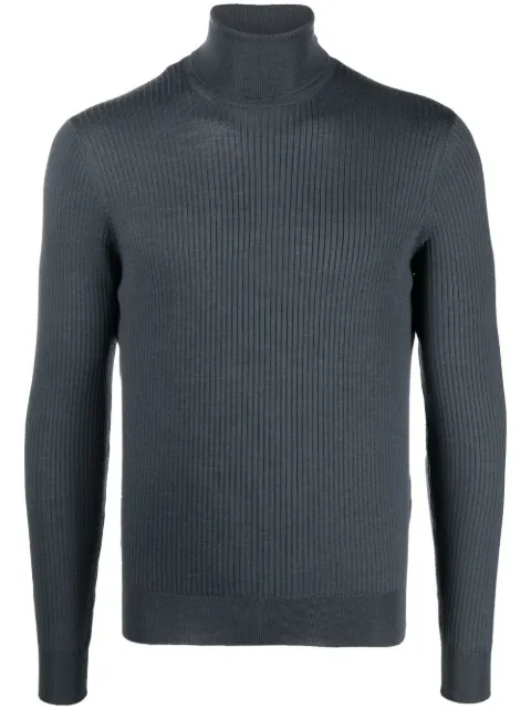 Dell'oglio ribbed-knit roll-neck jumper Blue DV1MLRM16C