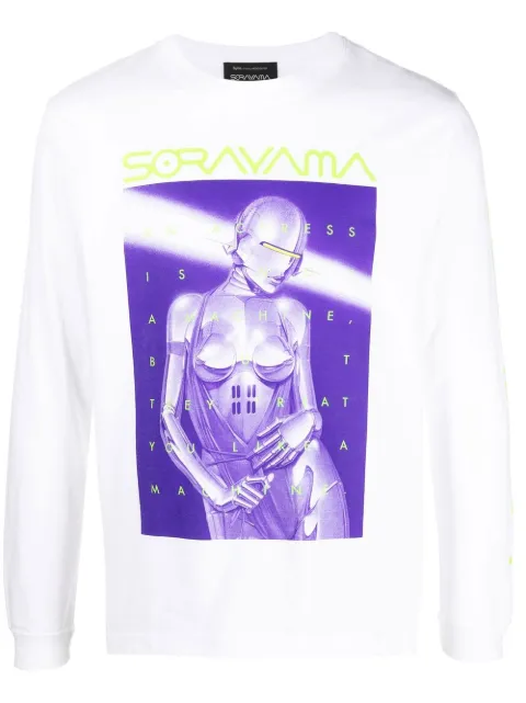 MEDICOM TOY graphic-print long-sleeve T-Shirt White 19SCHSLT0001