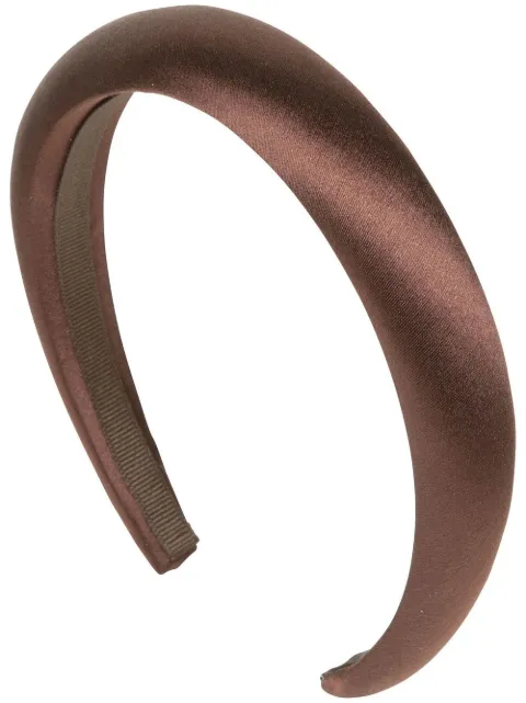 Jennifer Behr Tori satin headband Brown 15BA3ESPRESSO