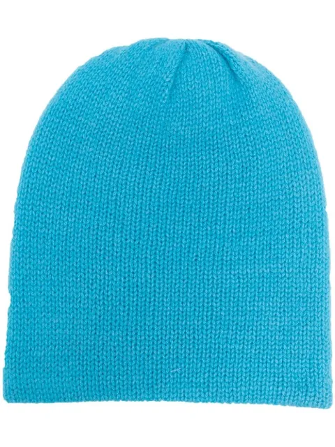 Liska ribbed cashmere beanie Blue NICOLETTA