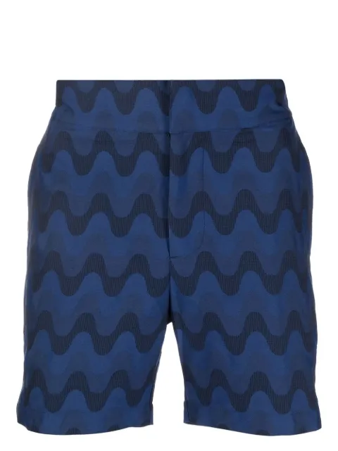 Frescobol Carioca tailored jacquard Copacabana swim shorts Blue 199404
