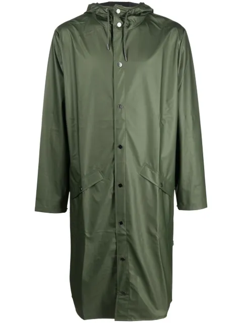 Rains drawstring hood raincoat Green RA18360