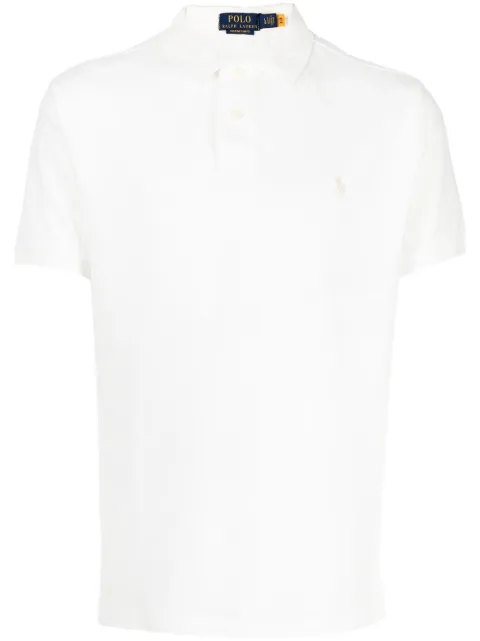 Polo Ralph Lauren logo-embroidered polo shirt White 710680784097
