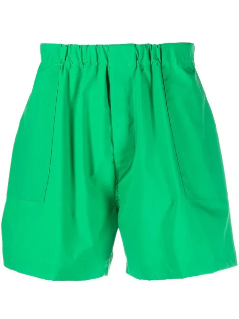 Mackintosh Captain elasticated waistband shorts Green TO0169